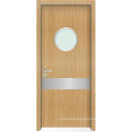 Hospital doors laminated design walnut front wood door